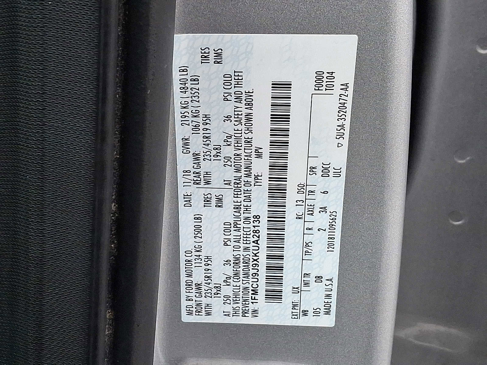 2019 Ford Escape Titanium