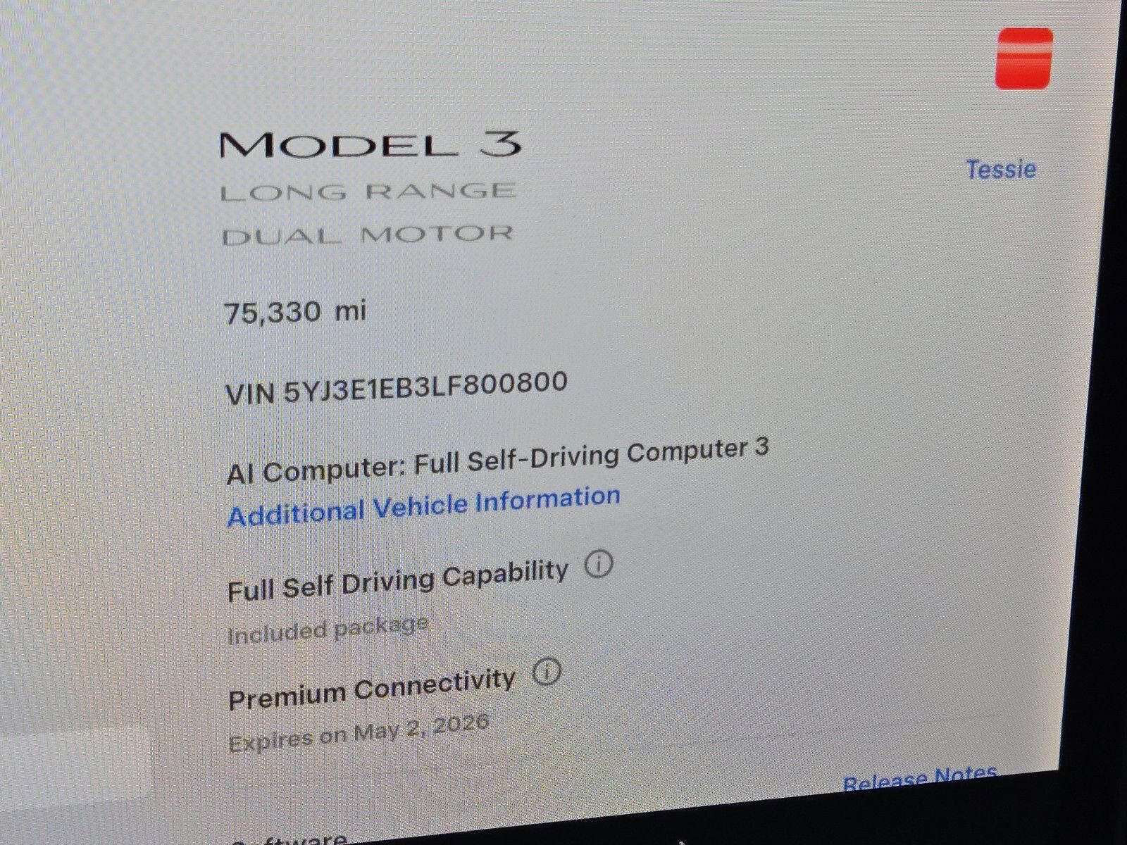 2020 Tesla Model 3 Long Range