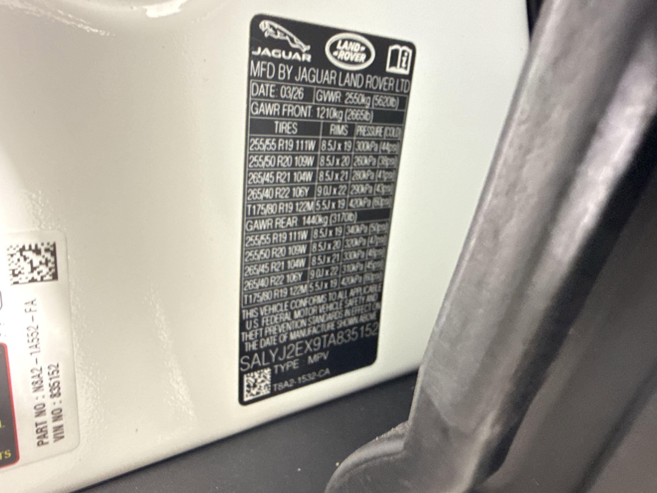 2026 Land Rover Range Rover Velar S