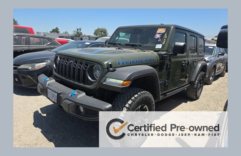 Certified 2024 Jeep Wrangler Unlimited Rubicon 4xe w/ Technology Group