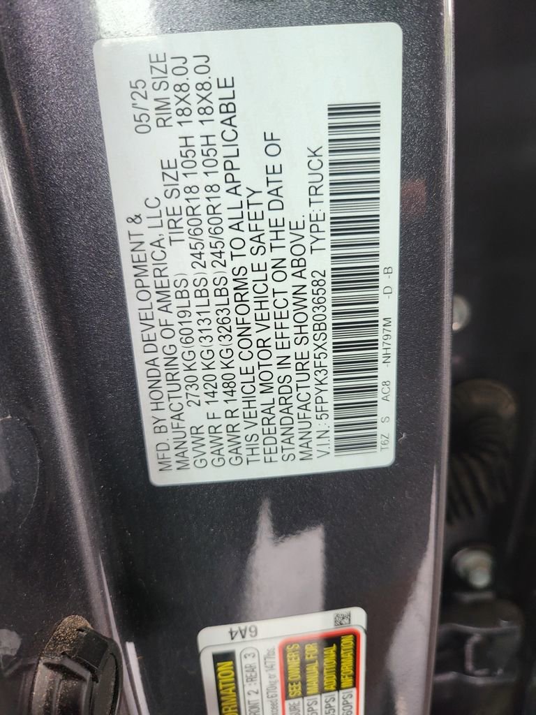 2025 Honda Ridgeline RTL