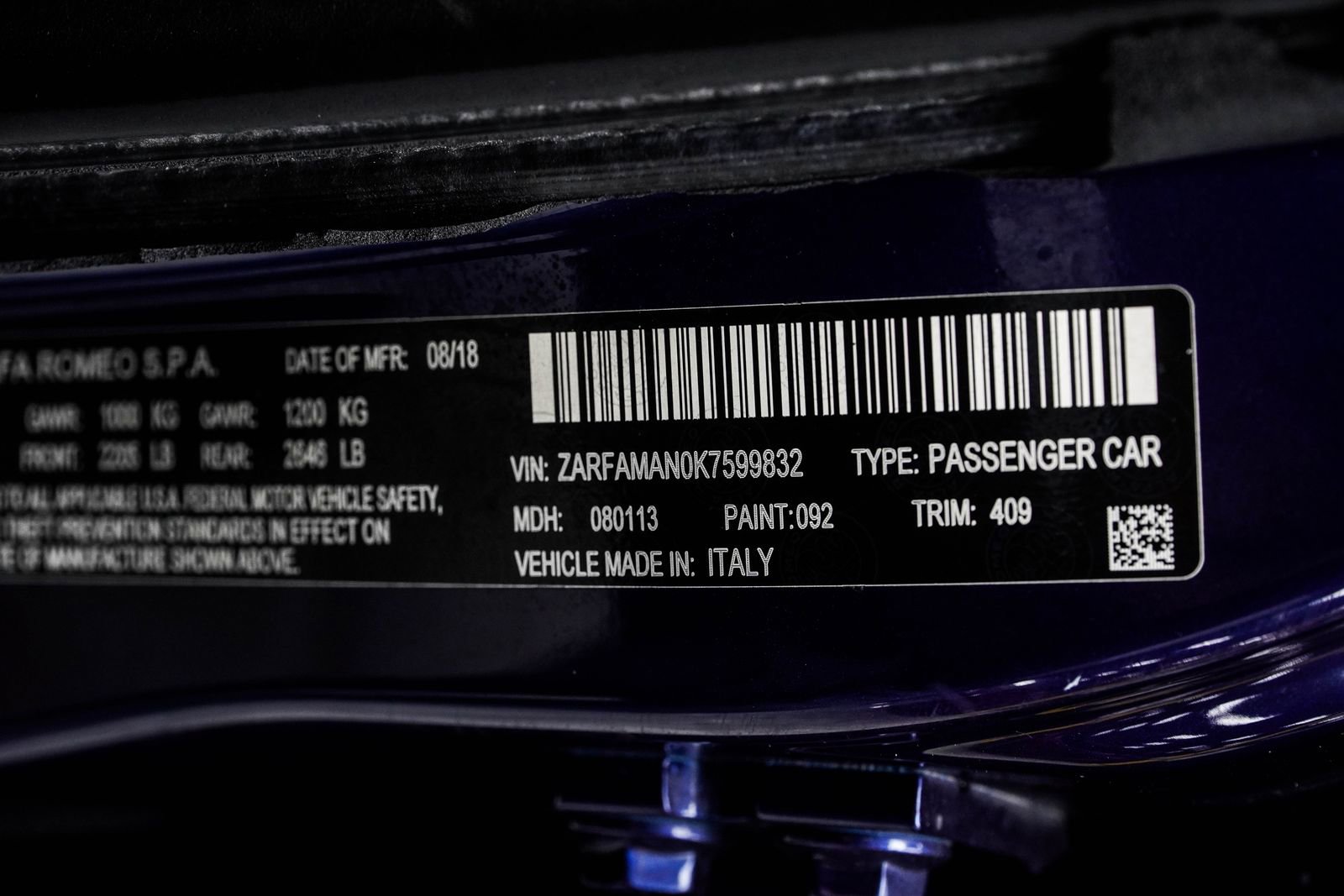 2019 Alfa Romeo Giulia