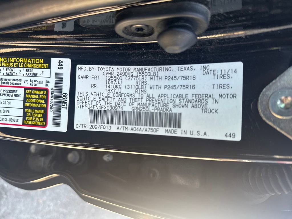 2015 Toyota Tacoma 4x4 Double Cab