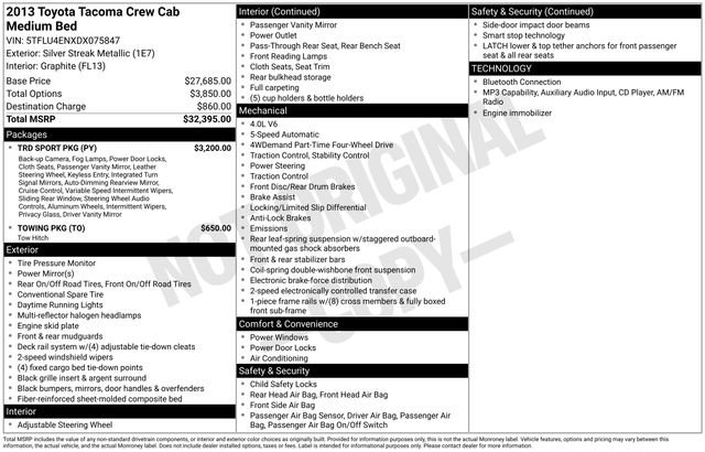 2013 Toyota Tacoma 4x4 Double Cab