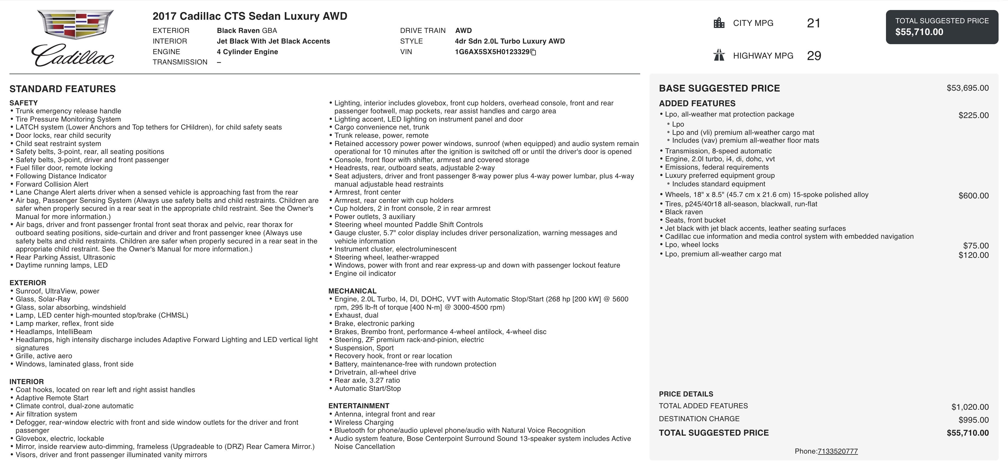 2017 Cadillac CTS Luxury