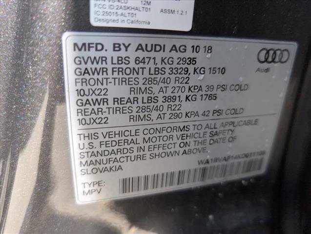 2019 Audi Q8 Premium Plus