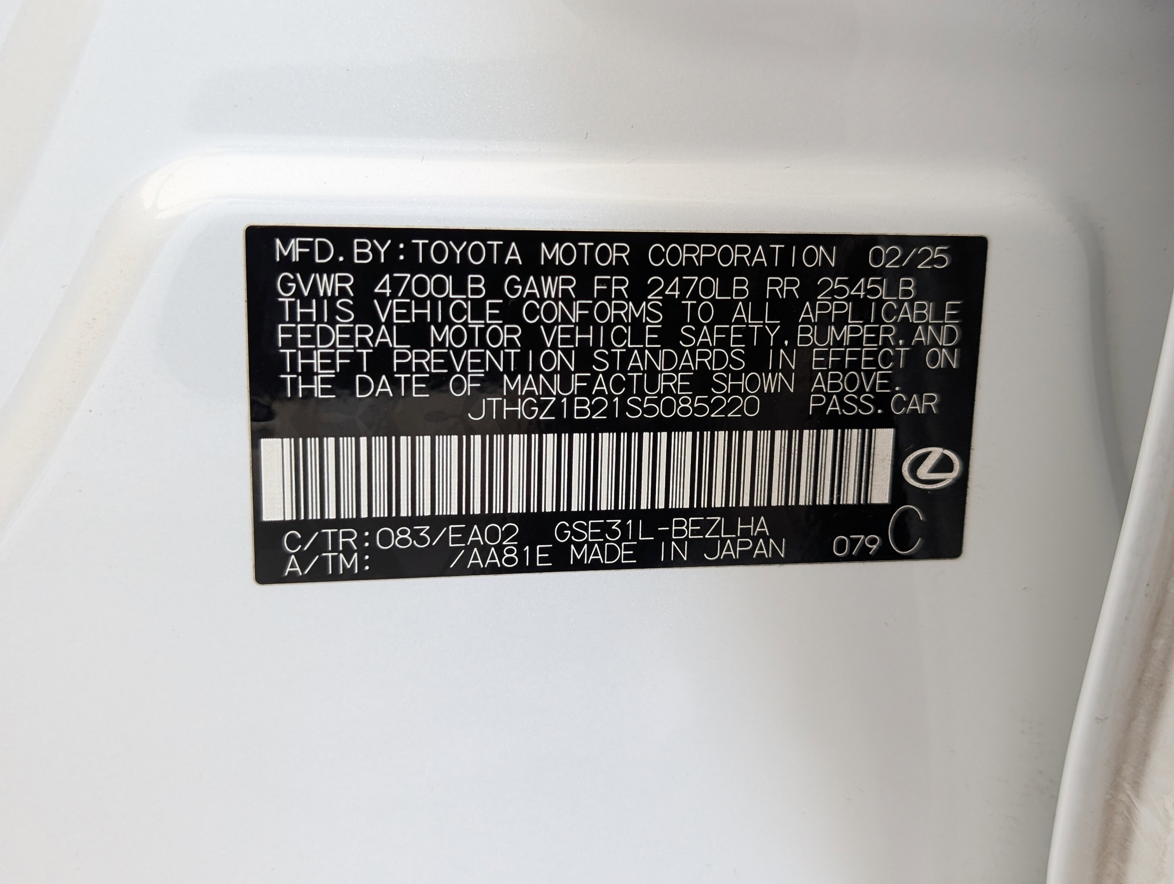 2025 Lexus IS 350 F Sport