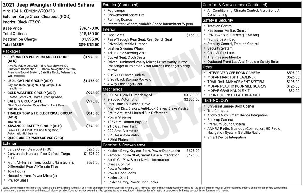 2021 Jeep Wrangler Unlimited Sahara