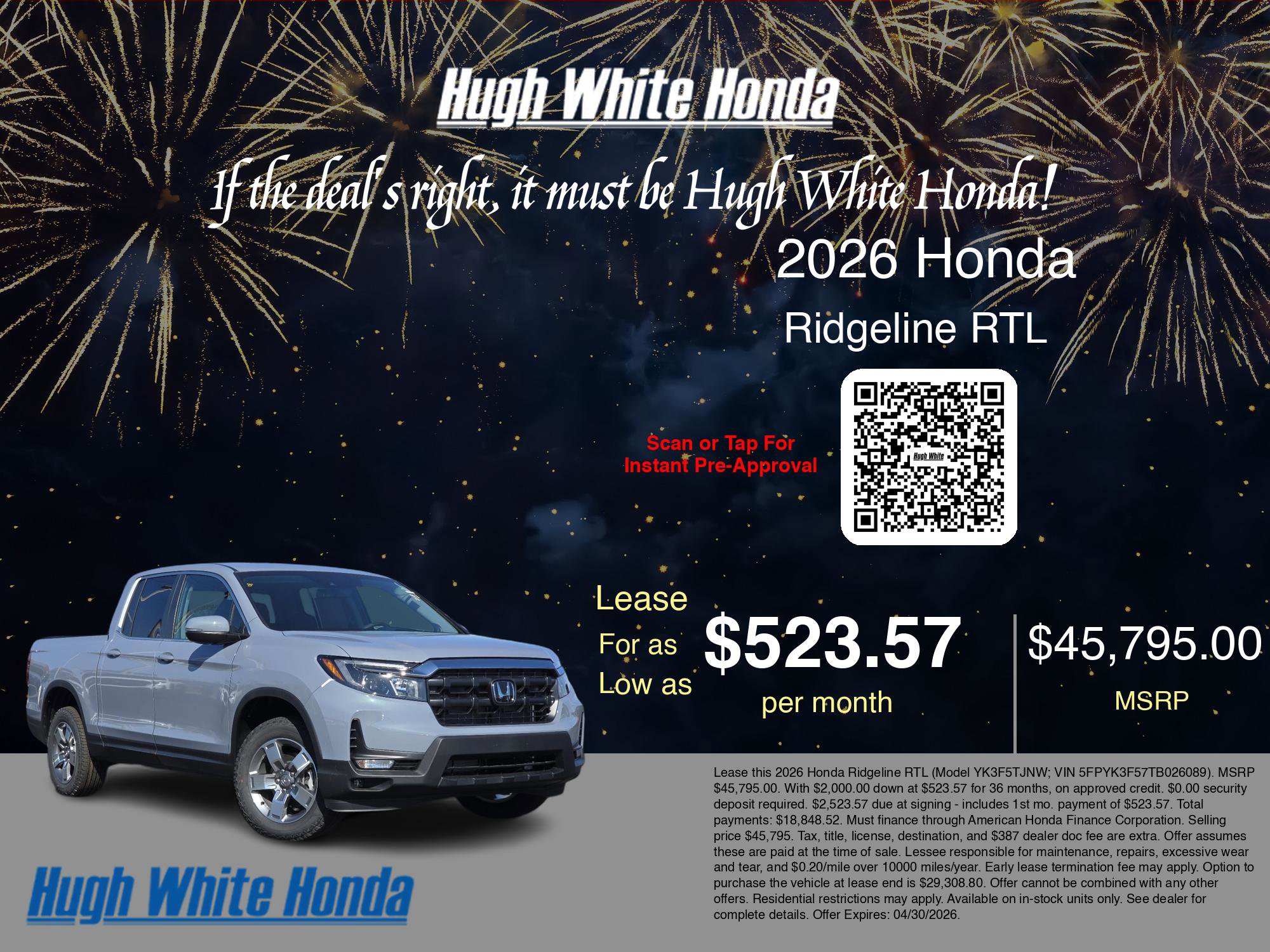 2026 Honda Ridgeline RTL