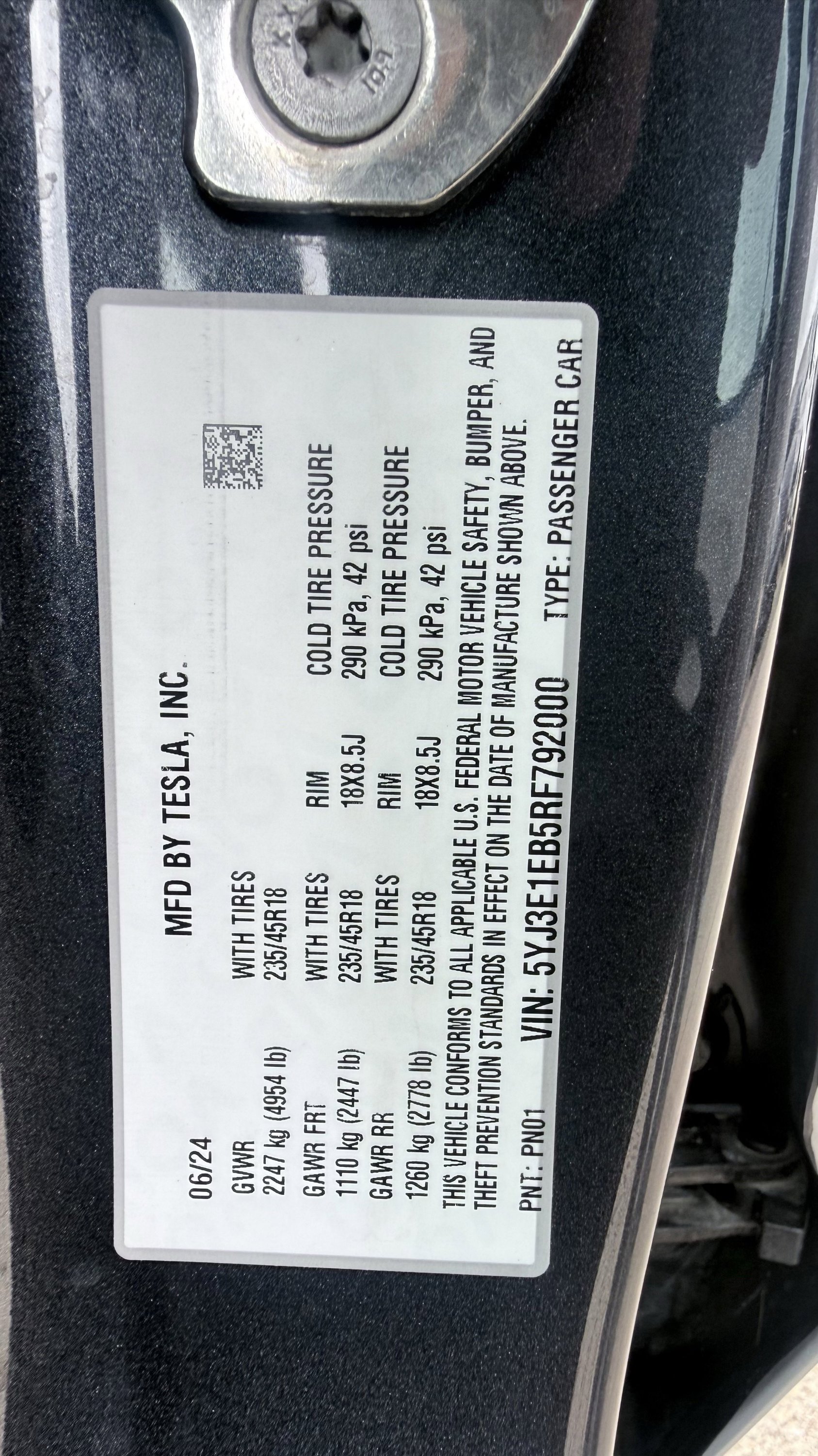 2024 Tesla Model 3 Long Range