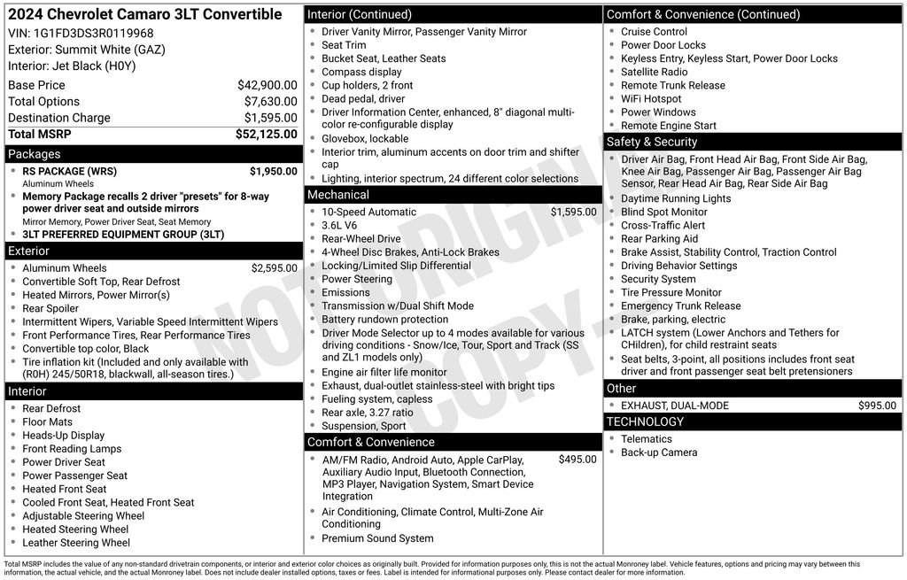 2024 Chevrolet Camaro LT