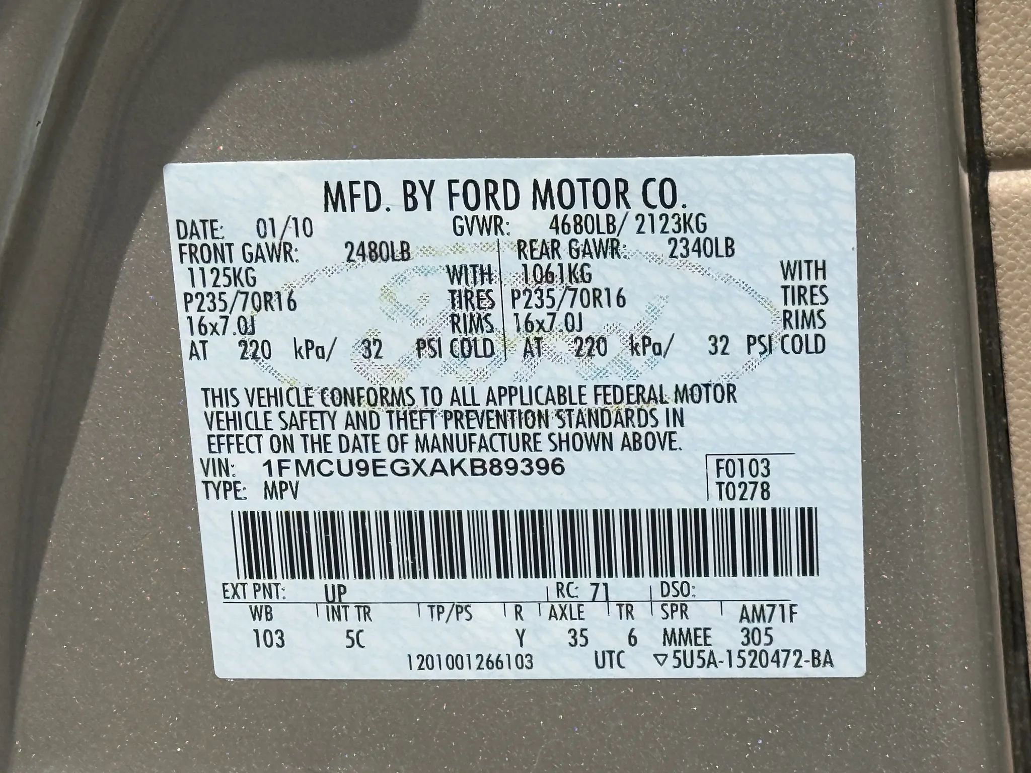 2010 Ford Escape Limited