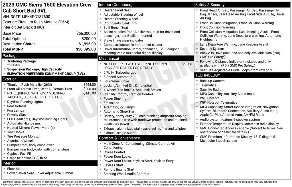 2023 GMC Sierra 1500 Elevation
