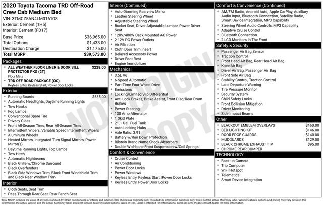 2020 Toyota Tacoma TRD Off-Road