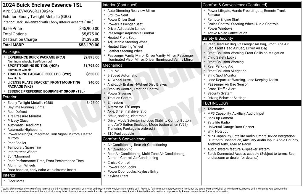Used 2024 Buick Enclave Essence w/ Experience Buick Package