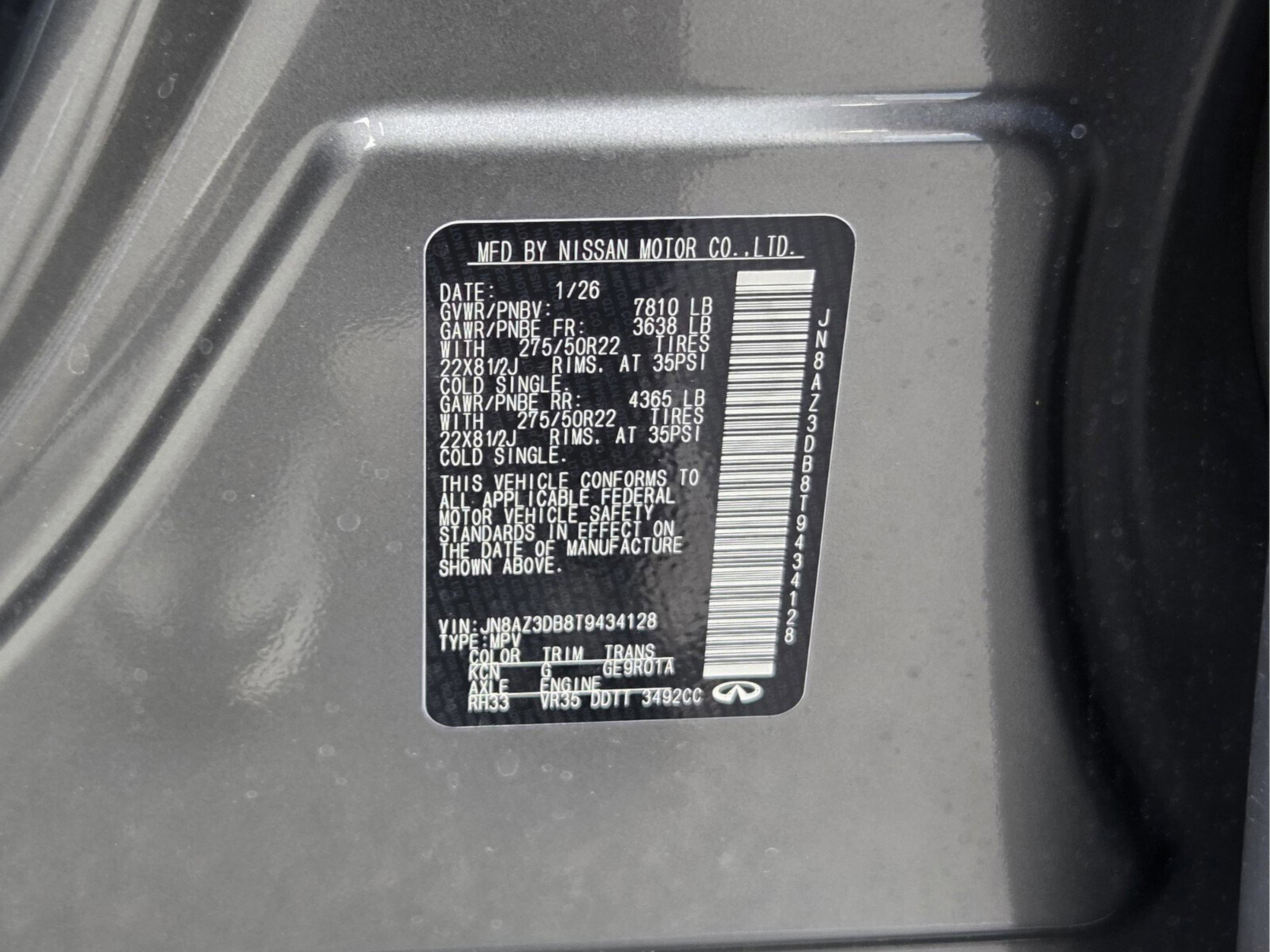 2026 INFINITI Qx80 4WD