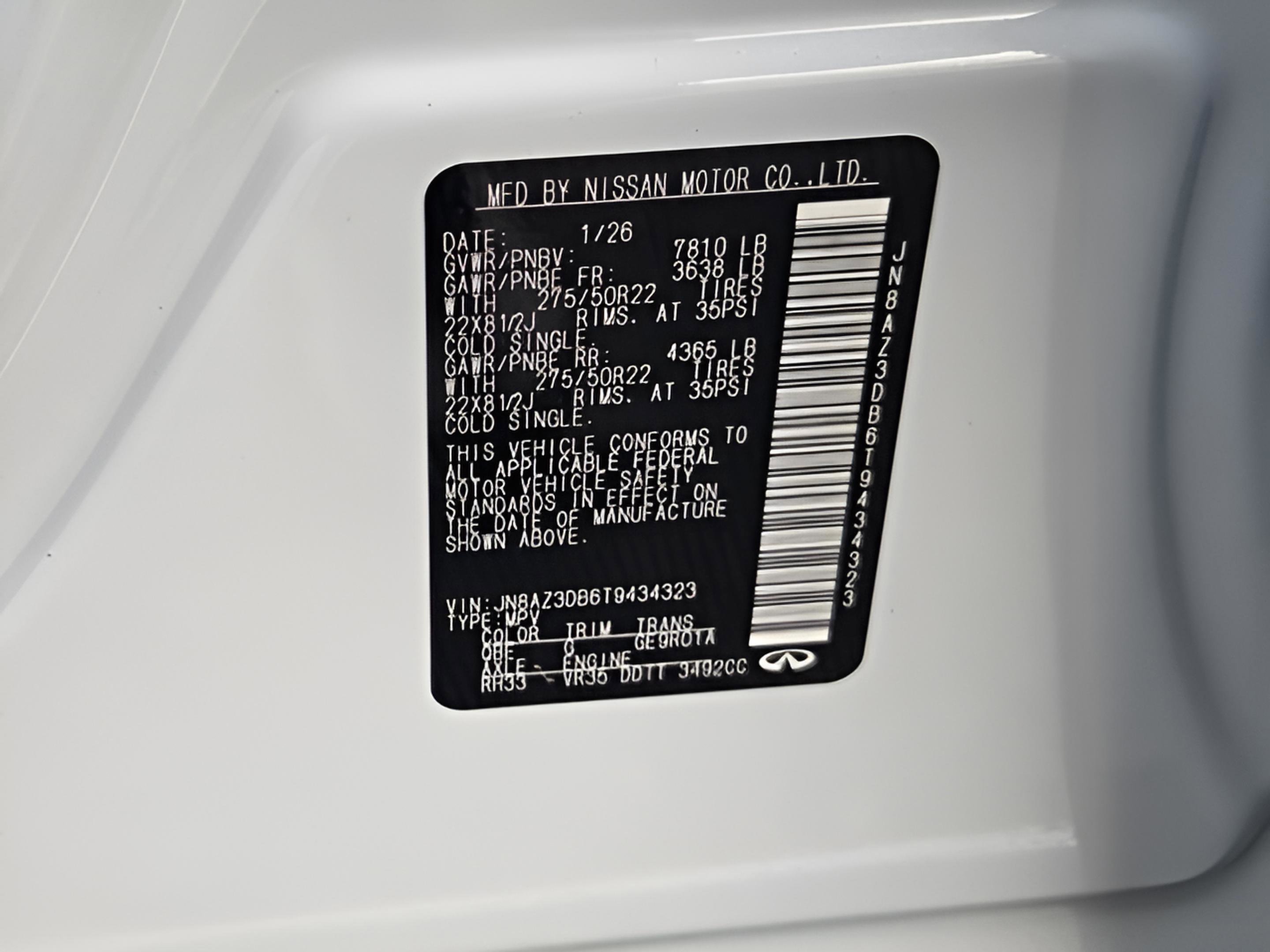 2026 INFINITI Qx80 4WD