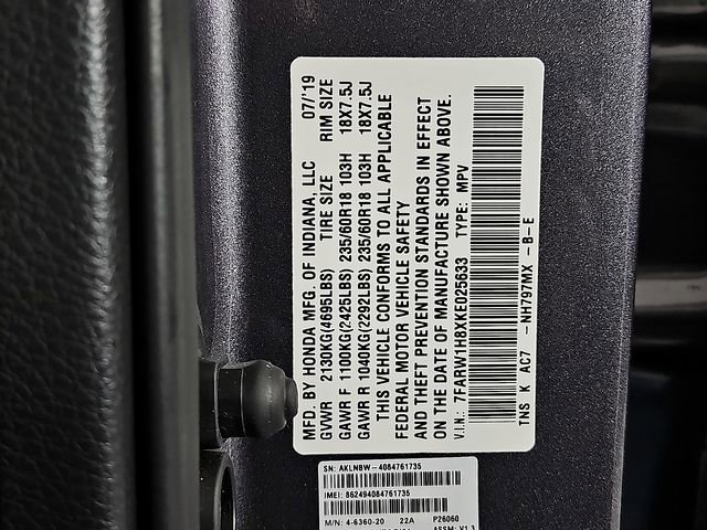 2019 Honda Cr-V EX-L