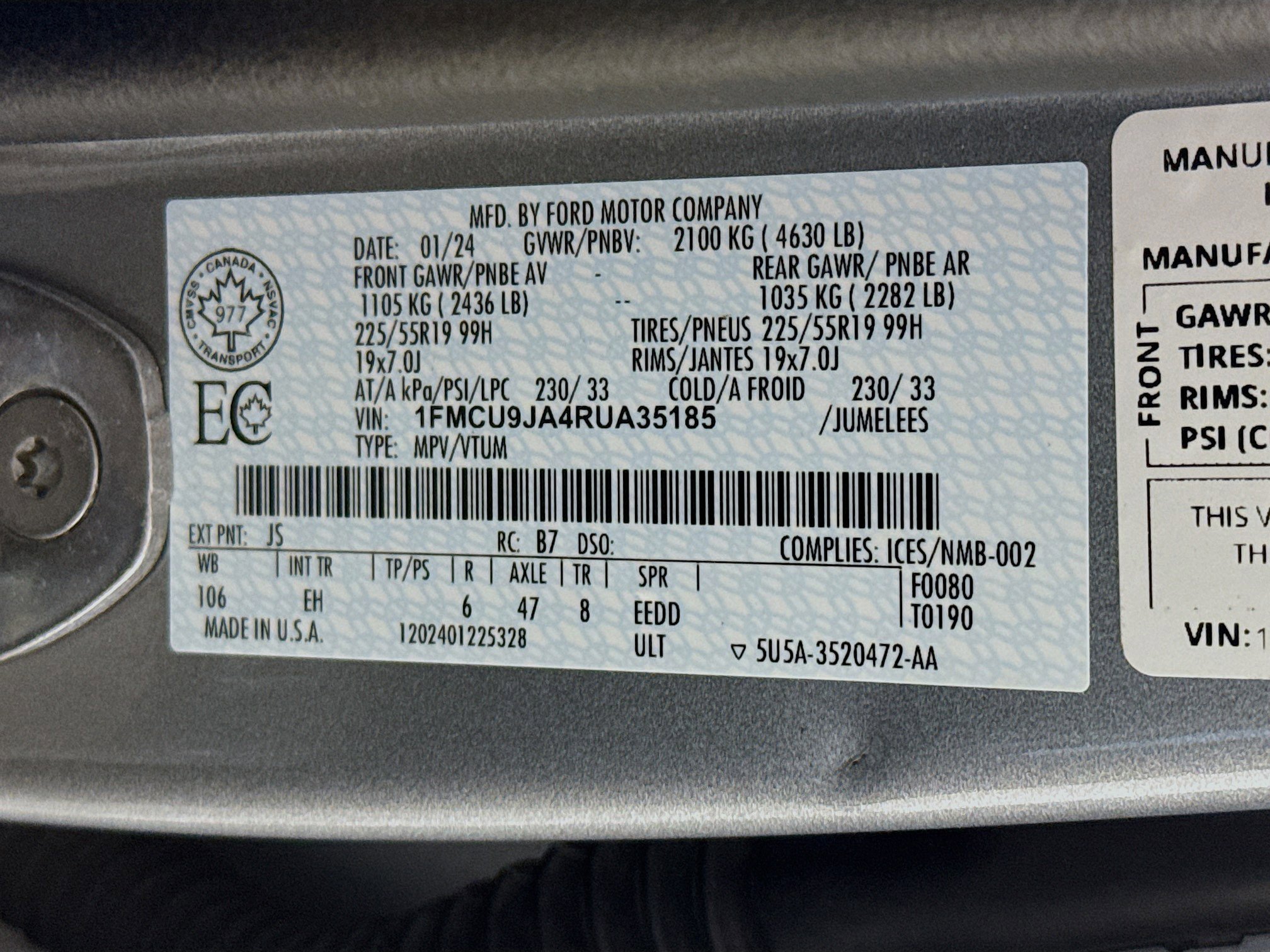 2024 Ford Escape Platinum