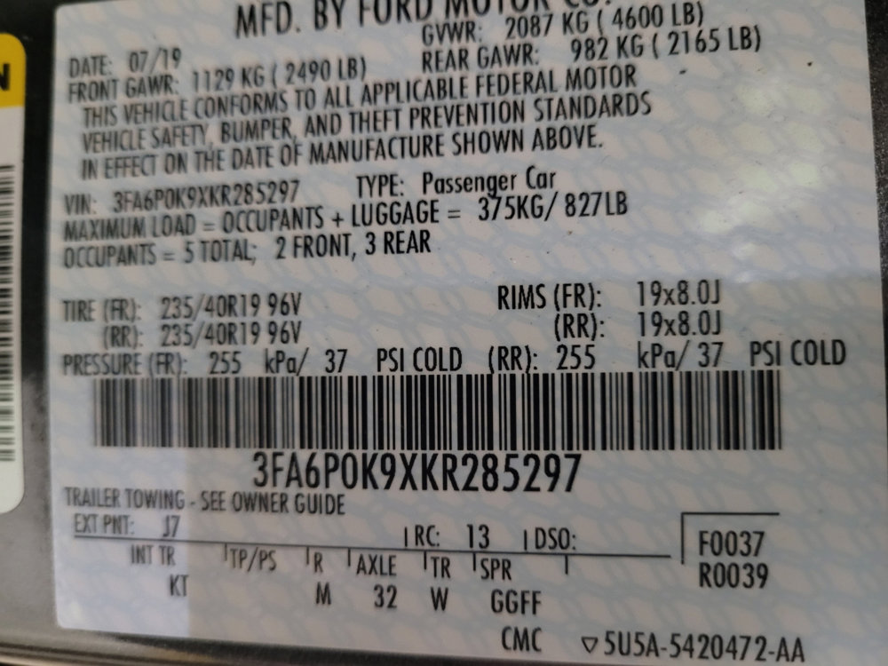 2019 Ford Fusion Titanium