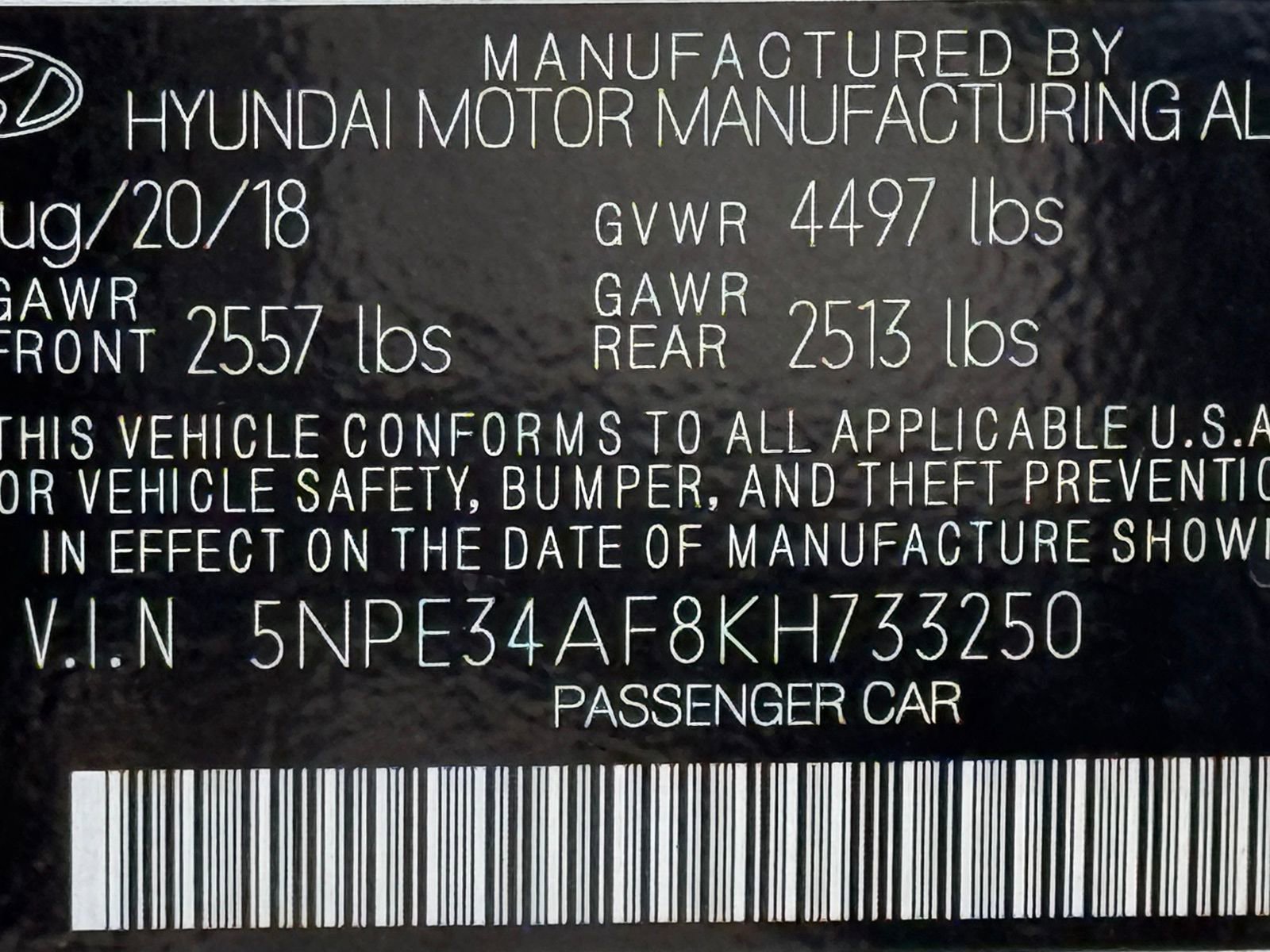 2019 Hyundai Sonata SEL