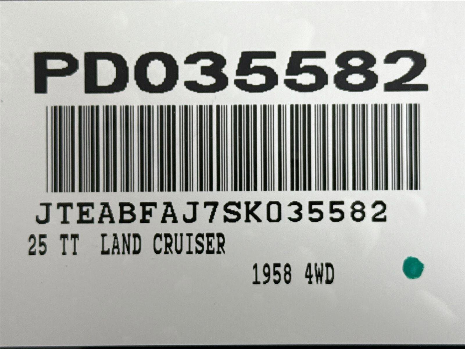 2025 Toyota Land Cruiser 1958