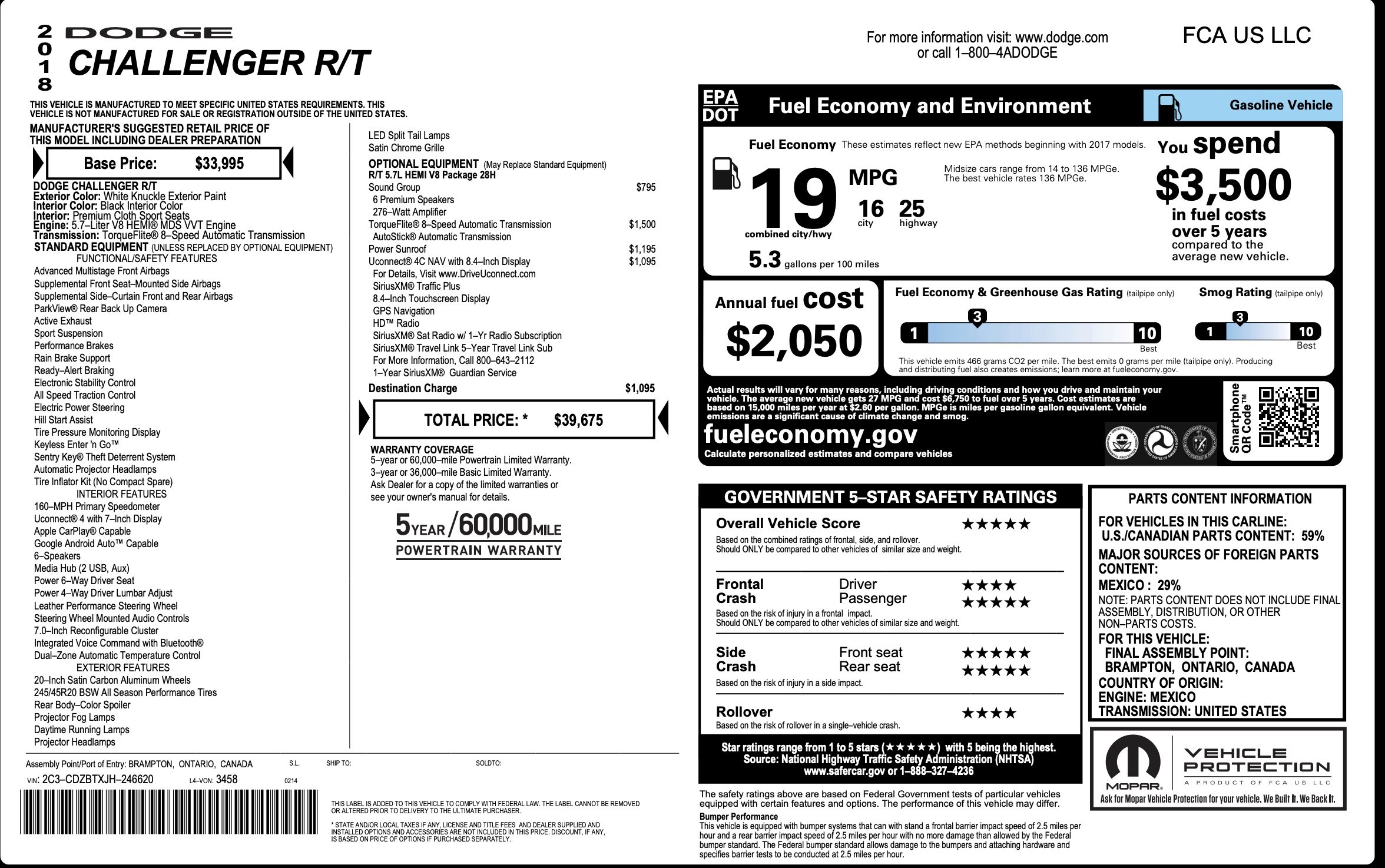 2018 Dodge Challenger R/T