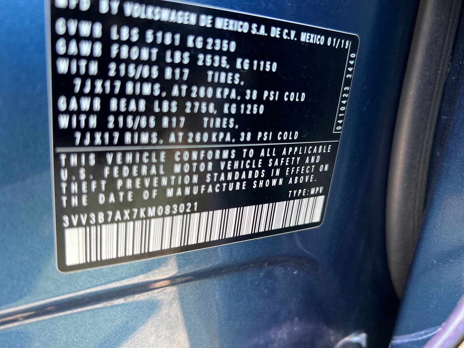 2019 Volkswagen Tiguan SE