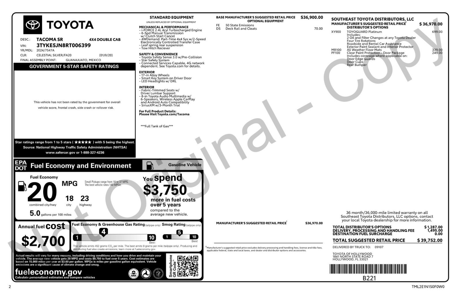 2024 Toyota Tacoma SR