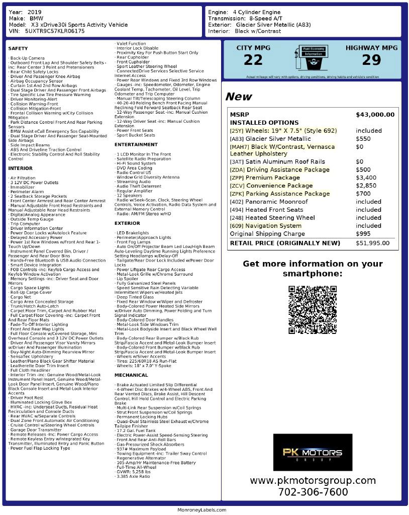 2019 BMW X3 xDrive30i