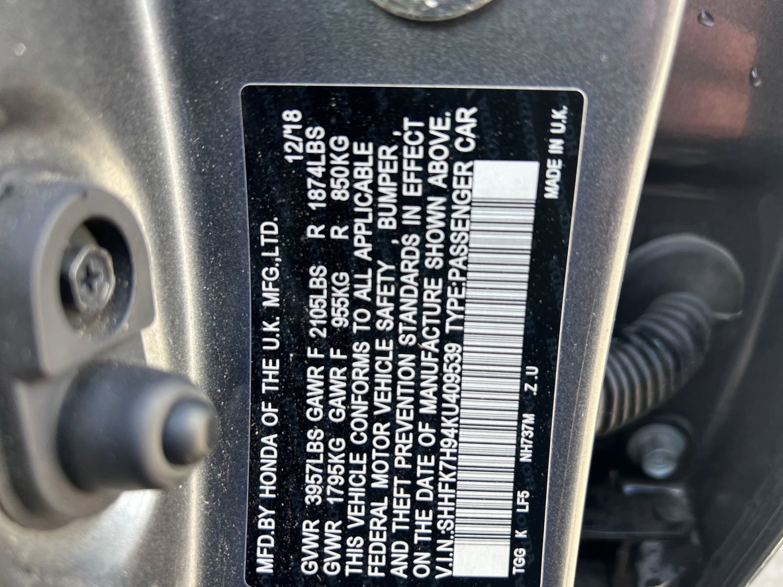 2019 Honda Civic Sport Touring