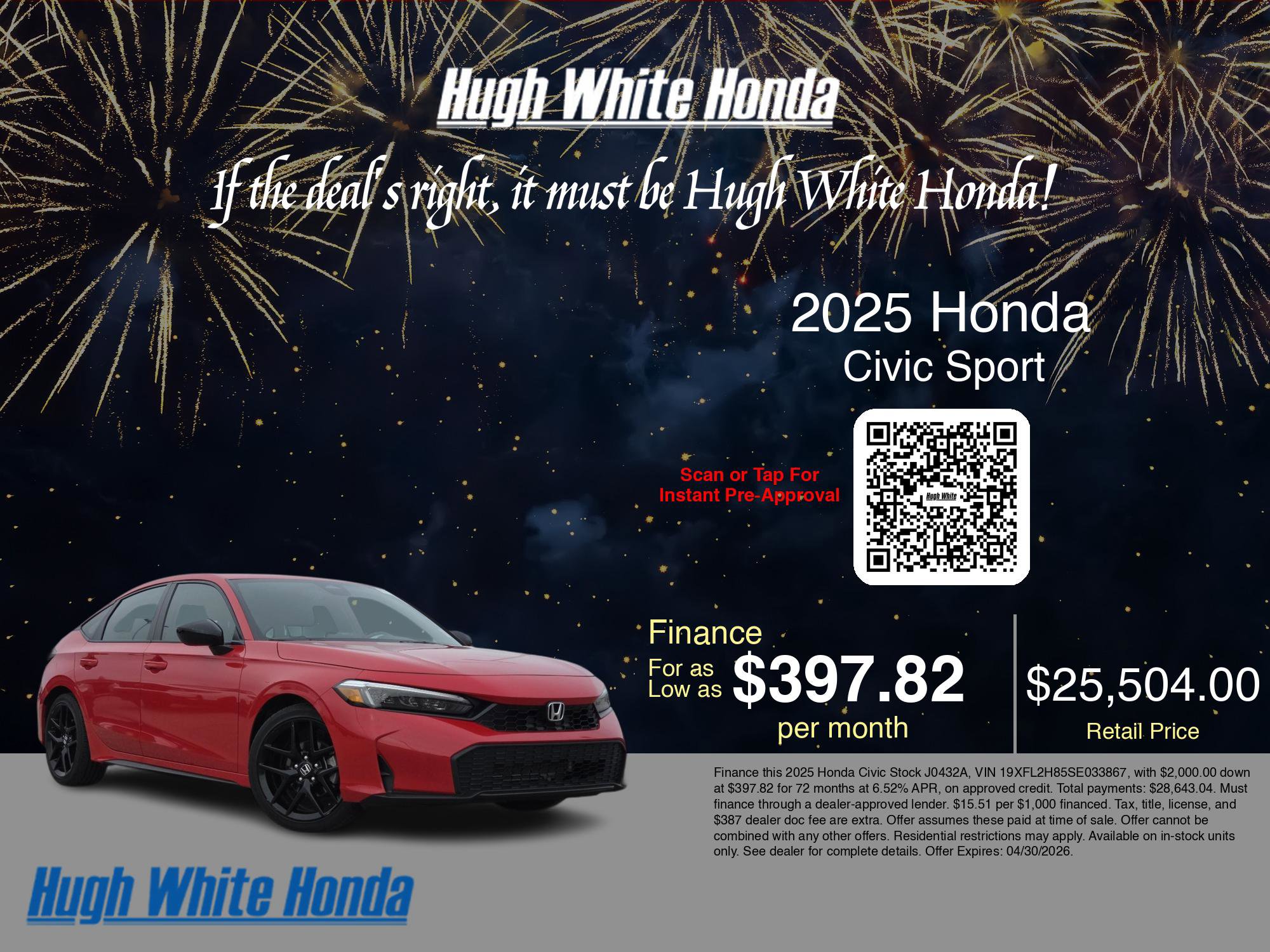 2025 Honda Civic Sport