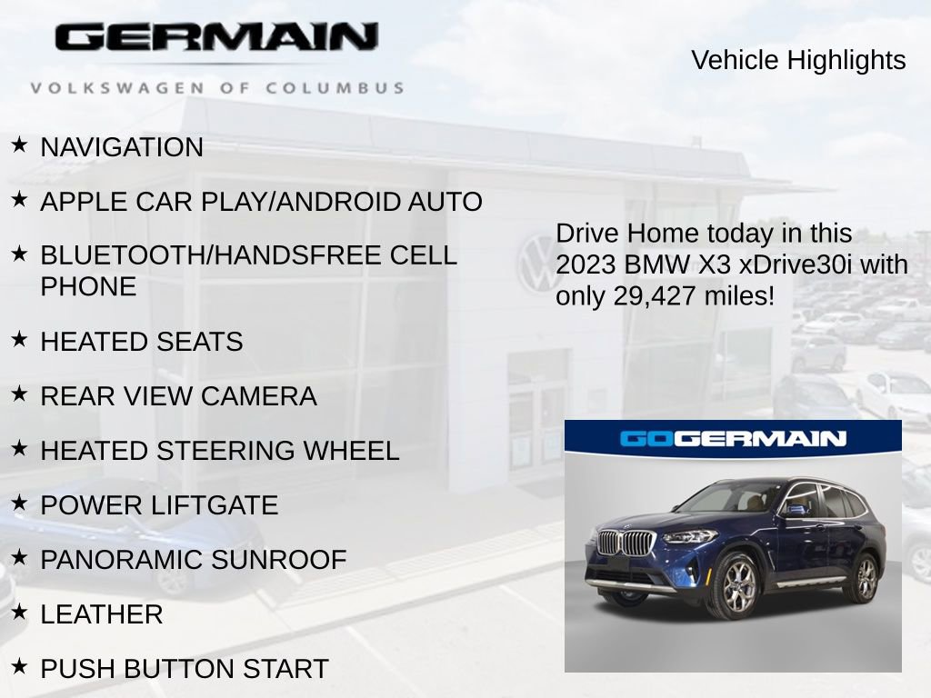 2023 BMW X3 xDrive30i