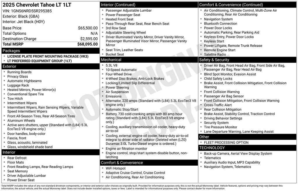 2025 Chevrolet Tahoe LT