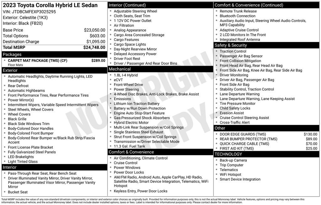 2023 Toyota Corolla LE