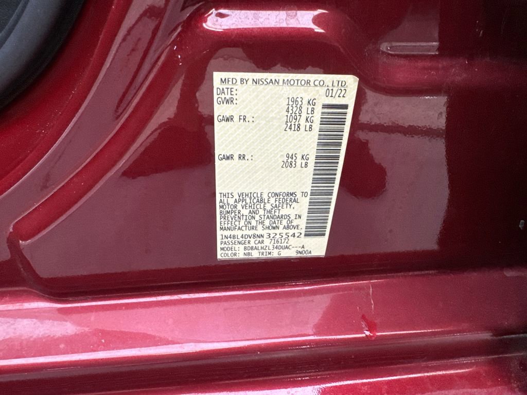 2022 Nissan Altima 2.5 SV