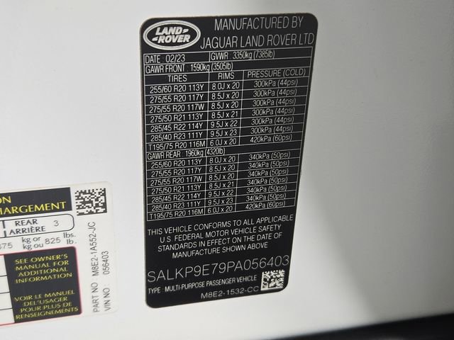 2023 Land Rover Range Rover SE