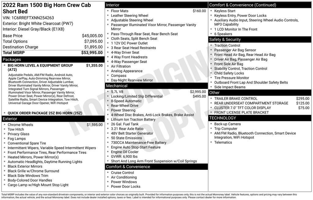 2022 RAM 1500 Big Horn