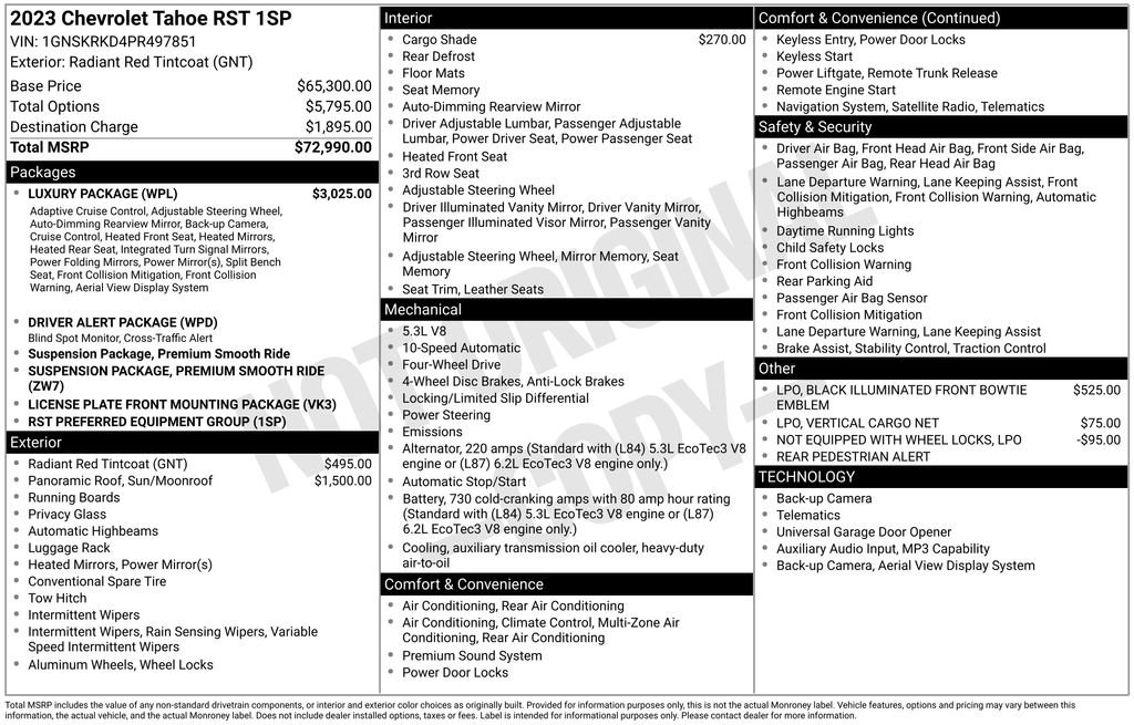 2023 Chevrolet Tahoe RST