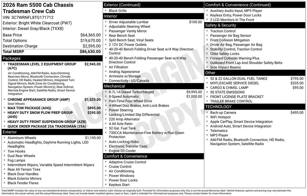 2026 RAM 5500 Tradesman