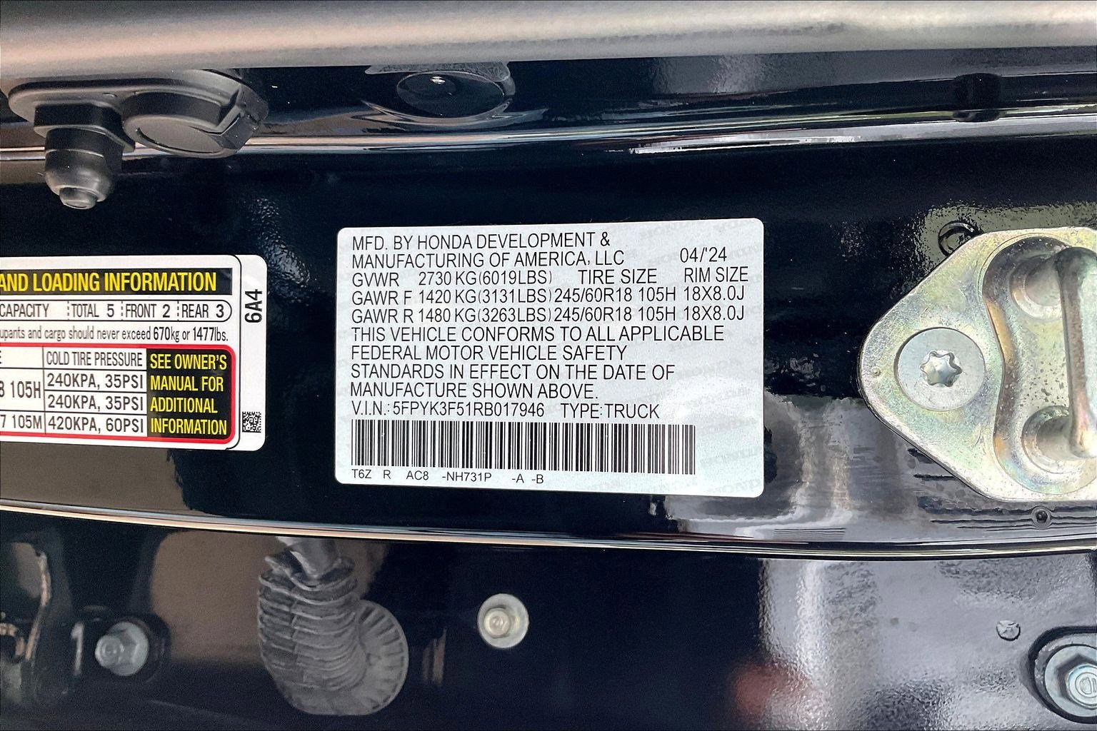 2024 Honda Ridgeline RTL