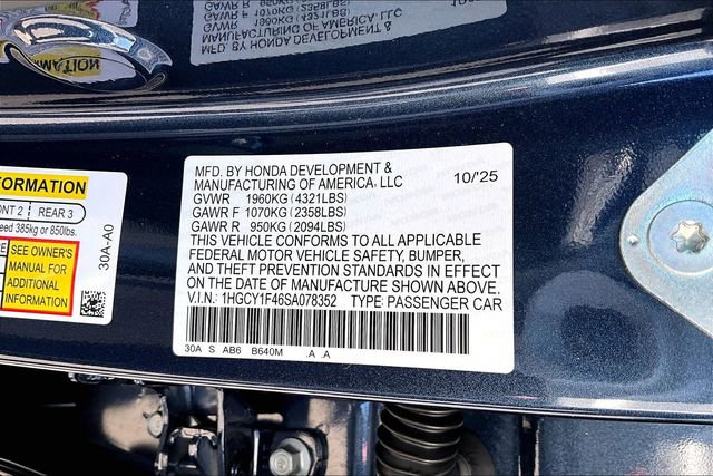 2025 Honda Accord SE