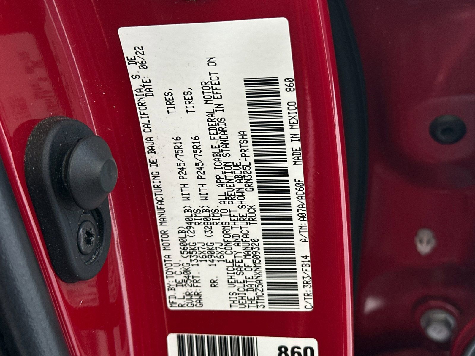 2022 Toyota Tacoma SR