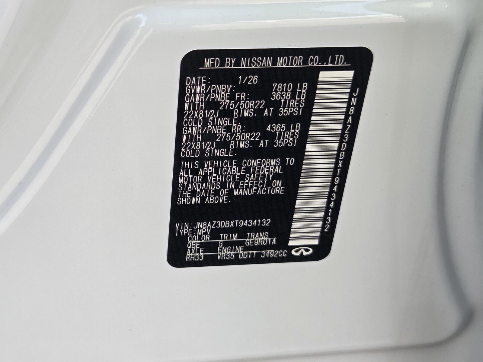 2026 INFINITI Qx80 4WD