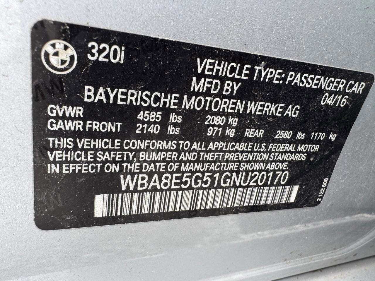 2016 BMW 320i xDrive Sedan