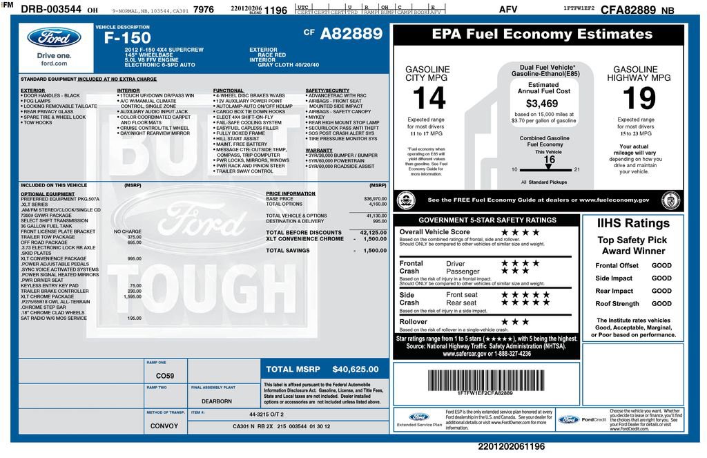 2012 Ford F150 XLT