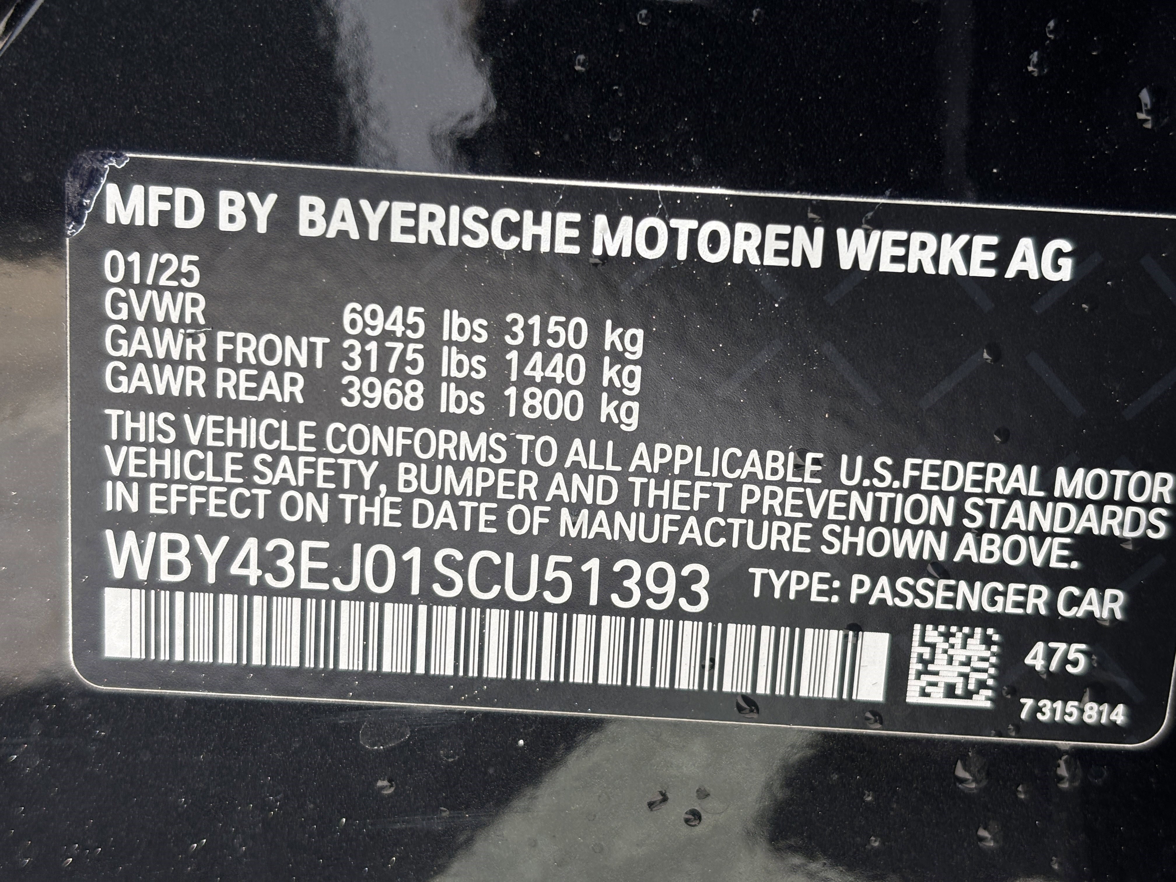 2025 BMW i7 eDrive50