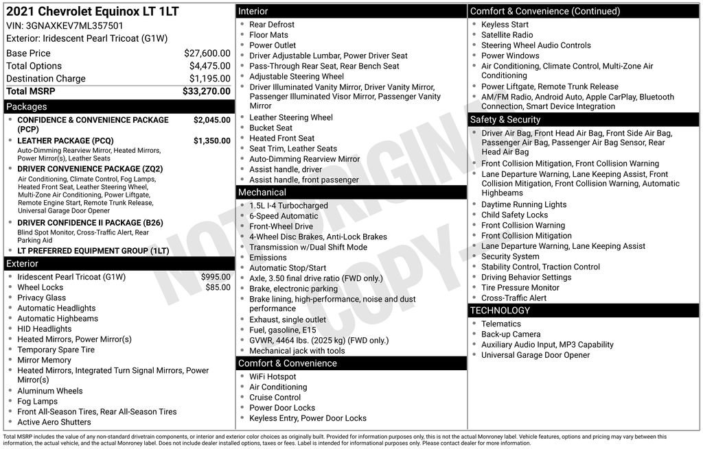 Used 2021 Chevrolet Equinox LT