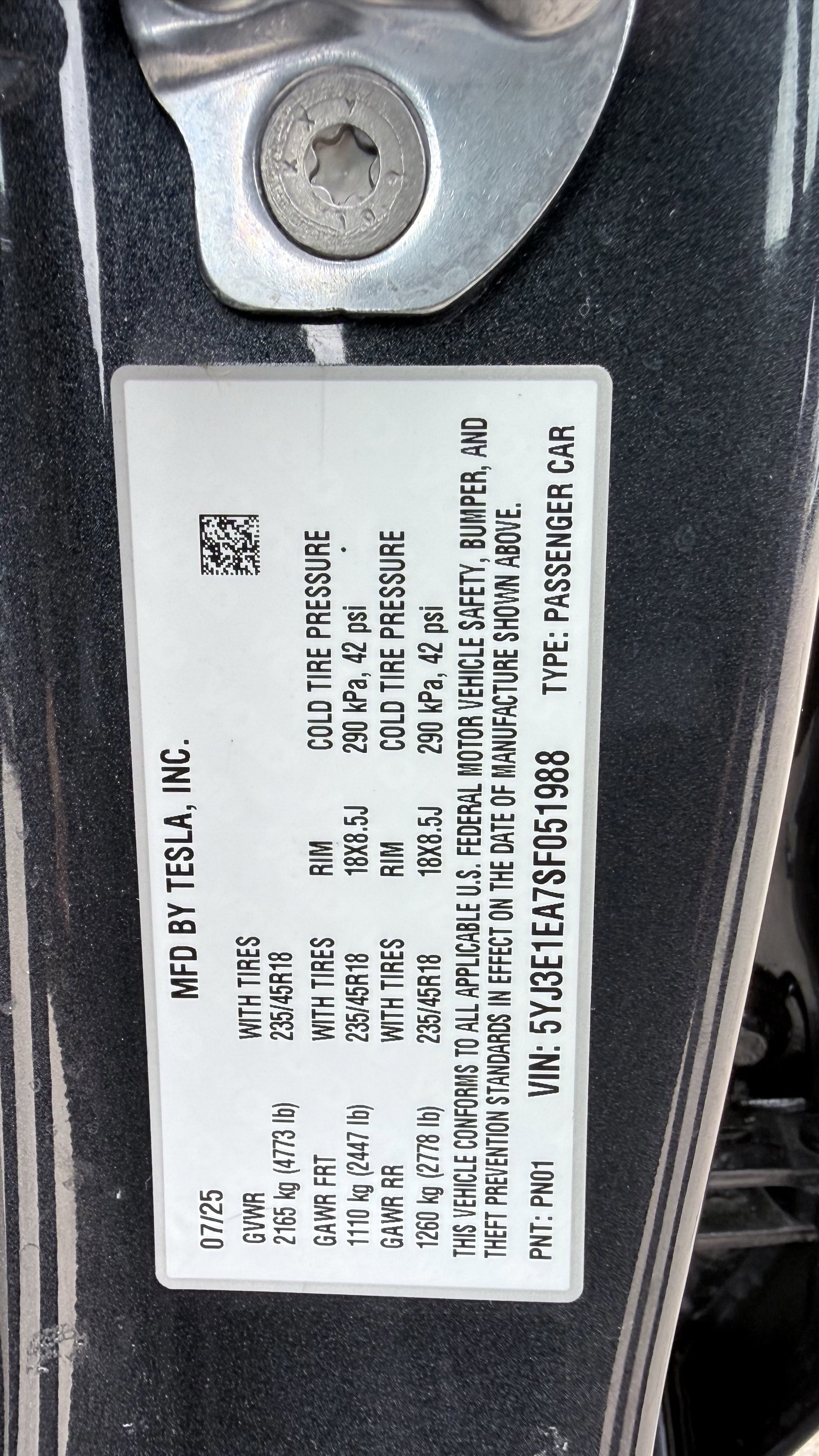 2025 Tesla Model 3 Long Range