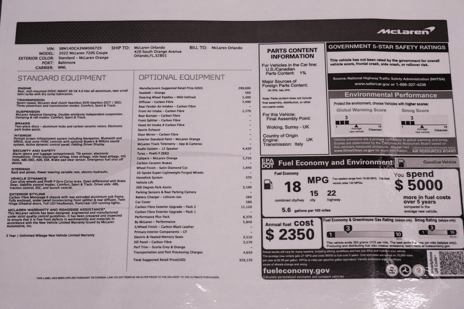 Used 2022 McLaren 720S Performance photo 23